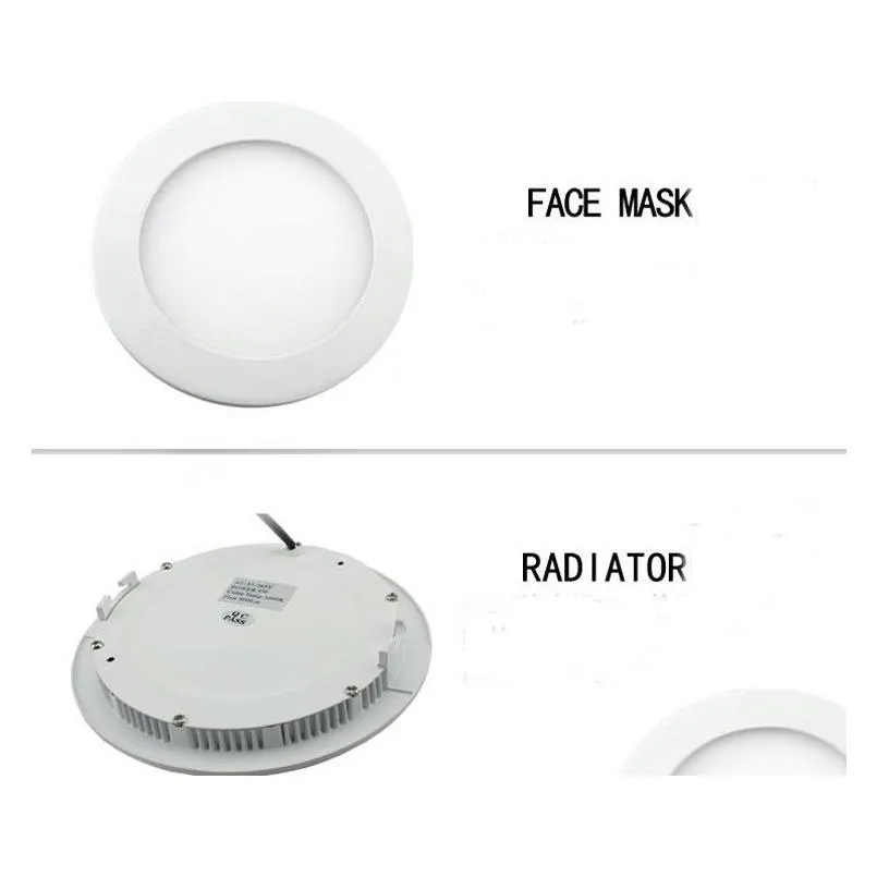 dimmable round led panel light smd 2835 3w 9w 12w 15w 18w 21w 25w 110240v led ceiling recessed down lamp smd2835 downlight add driver