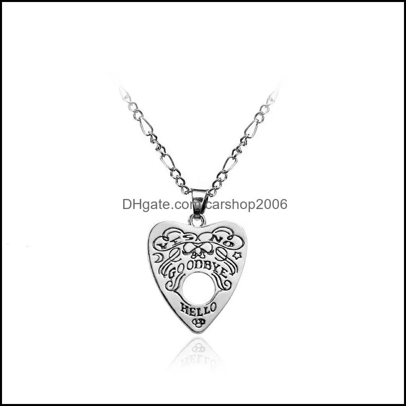 fashion creative heart pendant necklace lettering  exquisite pendant necklace suitable for men and women necklaces gift giving carshop2006