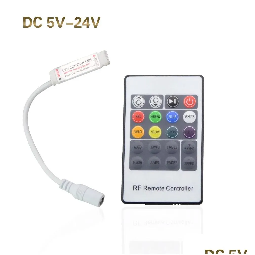 20key dc524v mini rf remote controller for 5050 3528 3014 smd rgb led flexible strip light