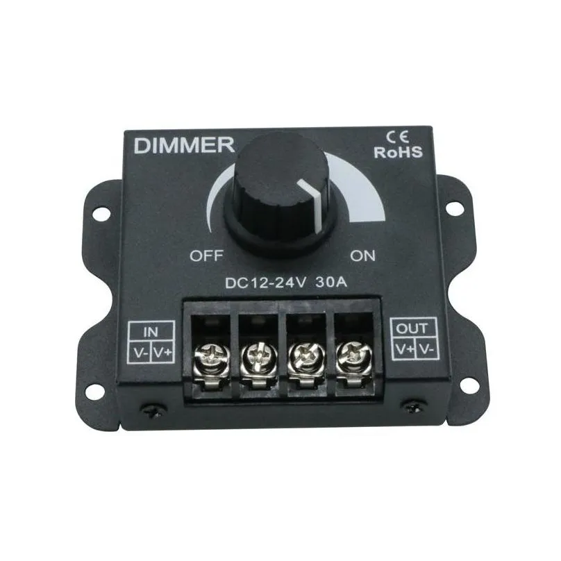 30a 360w led single color dimmer switch brightness controller for dc 12v 24v 5050 5630 5730 3014 4014 2835 8520 led strip light