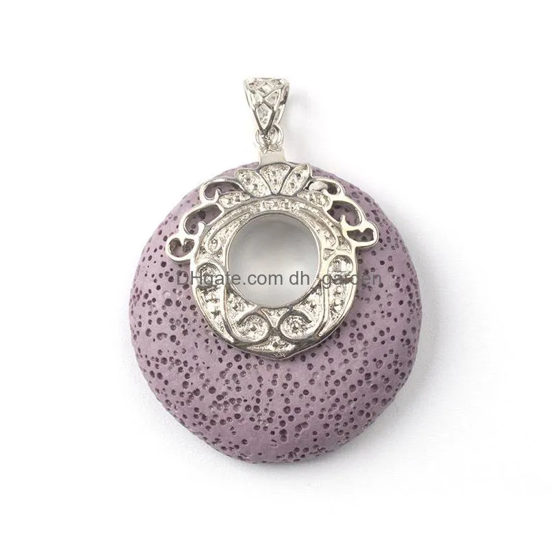 wholesale heart love lava stone multilayer necklace essential oil diffuser volcanic rock pendant necklace women jewelry