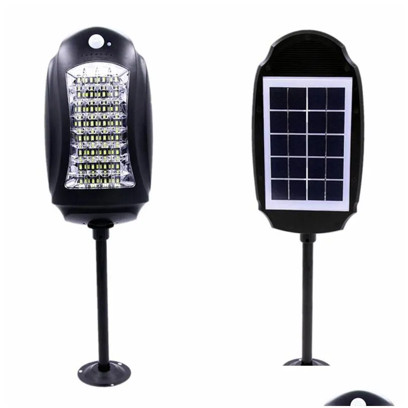 waterproof 32 led solar street lamp outdoor garden lights motion sensors wall safety road emergency light with remote controller