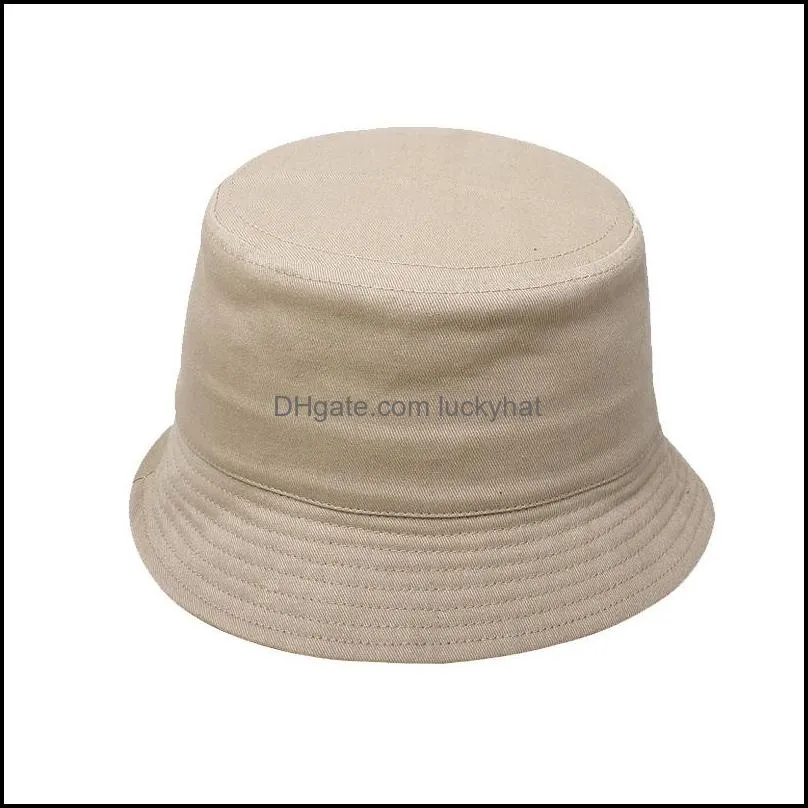 plain kids bucket hats baby boys girls caps fishing hat cotton sun hat children breathable summer beach hat 814 q2