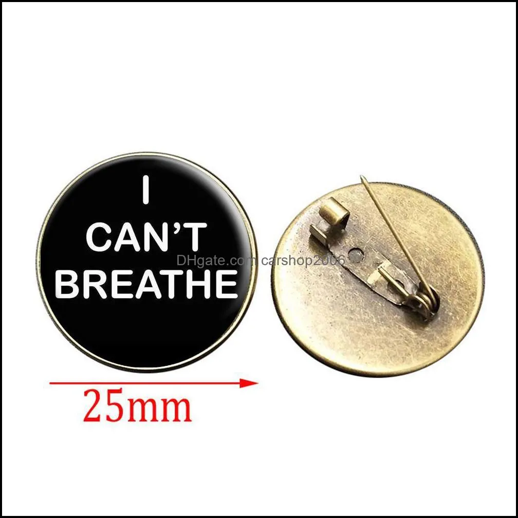 i cant breathe black lives matter protest time gem badge pins brooches button coat jacket collar pin badge jewelry