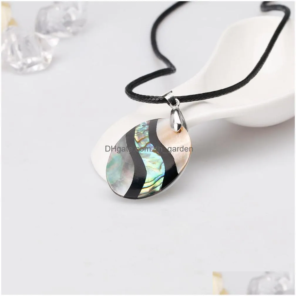 wholesale european and american fashionable natural abalone shell necklace temperament lady clavicle chain for pearls party gift