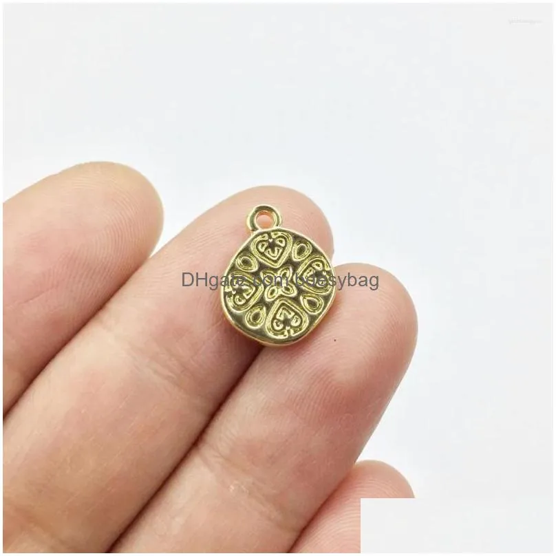 charms eruifa 20pcs 11mm beutiful coin gold/silver plated zinc alloy pendant jewelry diy necklace bracelet earrings 2 colors