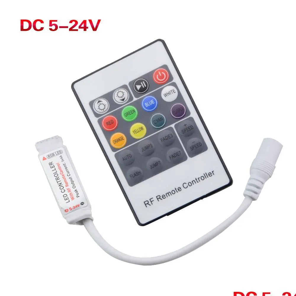 20key dc524v mini rf remote controller for 5050 3528 3014 smd rgb led flexible strip light