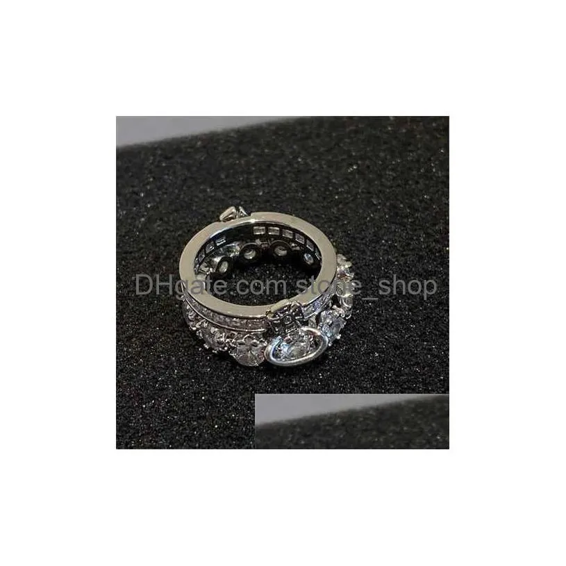 designer ring double layered saturn fashion and simple holiday gift