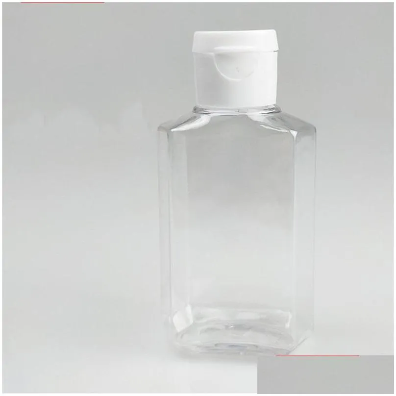 60ml empty hand sanitizer gel bottle hand soap liquid bottle clear squeezed pet sub travel bottles