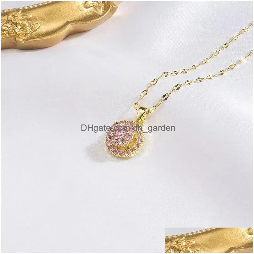 new fortune round clavicle chain female diamond pendant short chains fashion revolving necklace