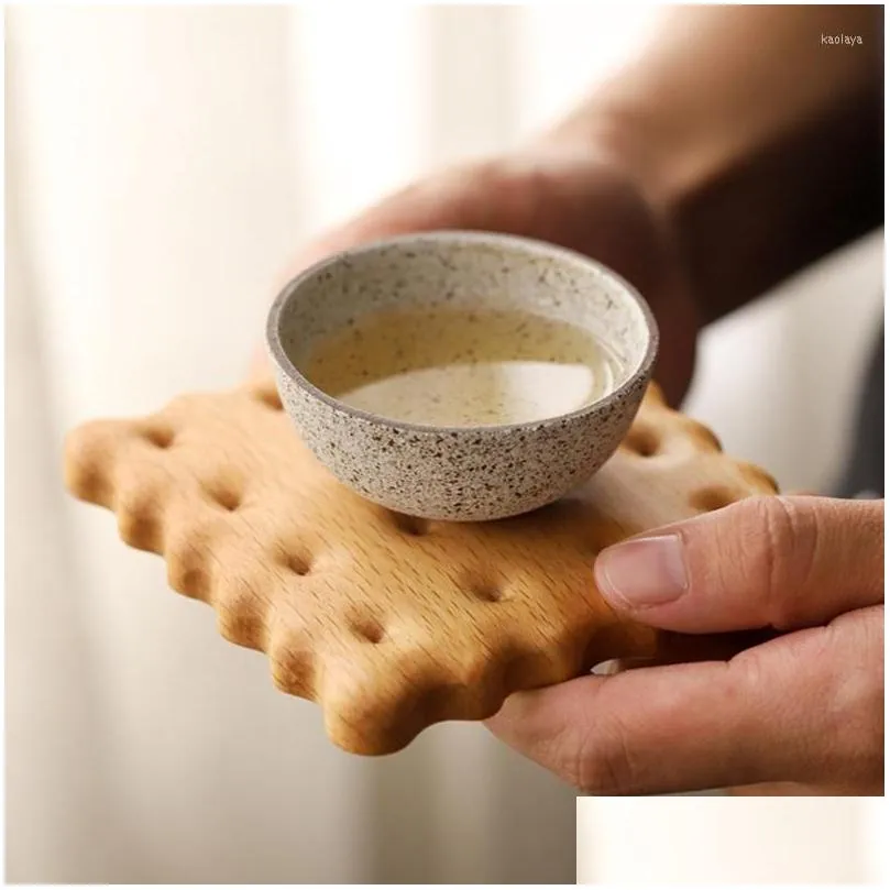 table mats natural wooden cup mat cookie tea coffee mug pad holder biscuit pography props crafts wedding party home deco