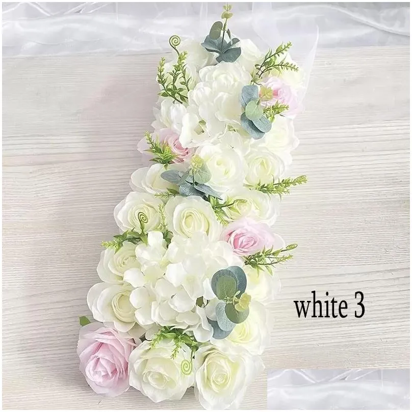 artificial peony rose hydrangea row wedding background fake flower wall decoration diy combination wedding arch arrangement