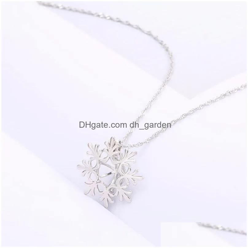 new european and american simple fashion pearl drop 925 silver snow necklace drop cage diy pendant accessories