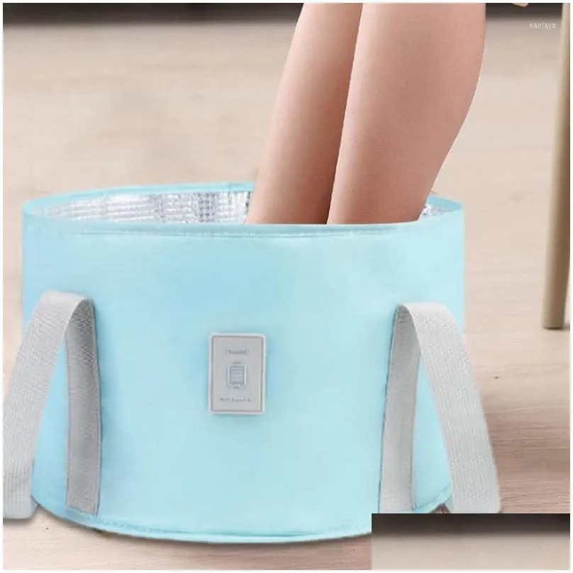 bath accessory set collapsible foot soaking basin thermal insulation foldable portable travel bucket pedicure spa washing