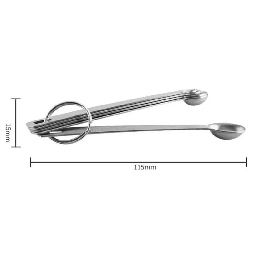 stainless steel round measuring spoons for measuring liquid dry ingredients drop smidgen pinch stainless steel round measuring set of 5 4 7