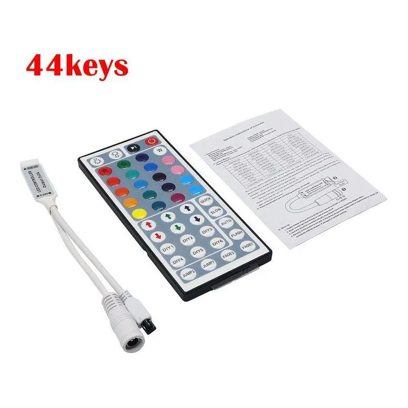 dc12v 6a 44 key / 24 key mini led ir rgb controler for rgb led strip led lights controller ir remote dimmer