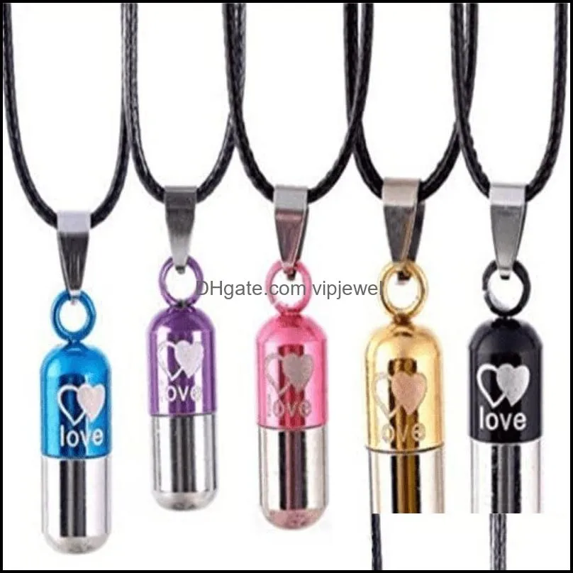 metal urn cremation heart save love can open pills pendant couple necklace ash holder mini keepsake jewelry ps0675 831 q2