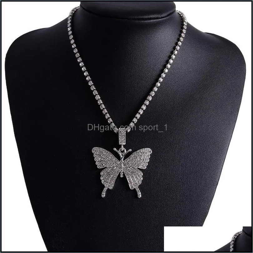 butterfly necklace temperament and generous singlelayer claw chain diamond necklace exaggerated diamondstudded butterfly necklace