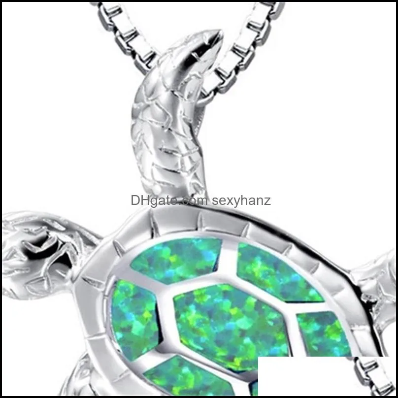 opal necklace turtle pendant jewelry for woman pendant necklaces 1813 q2