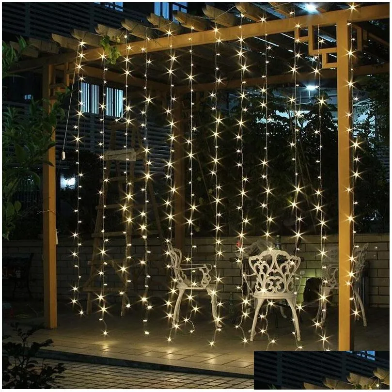  x  300 leds us110v eu220v christmas garlands led string lights fairy xmas party garden wedding christmas decoration curtain