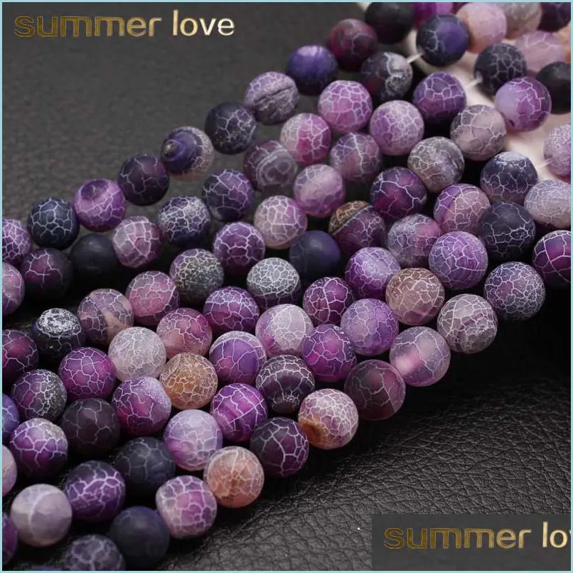 delicate purple agate stone beads charm for diy elastic beads bracelet handmade 4 6 8 10mm natural stone charm