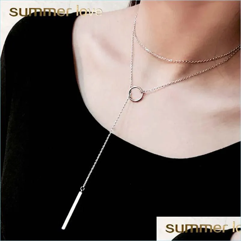 fashion sliver color round tassel necklace for women temperament adjustable pendant sweater long necklace elegant jewelry gift
