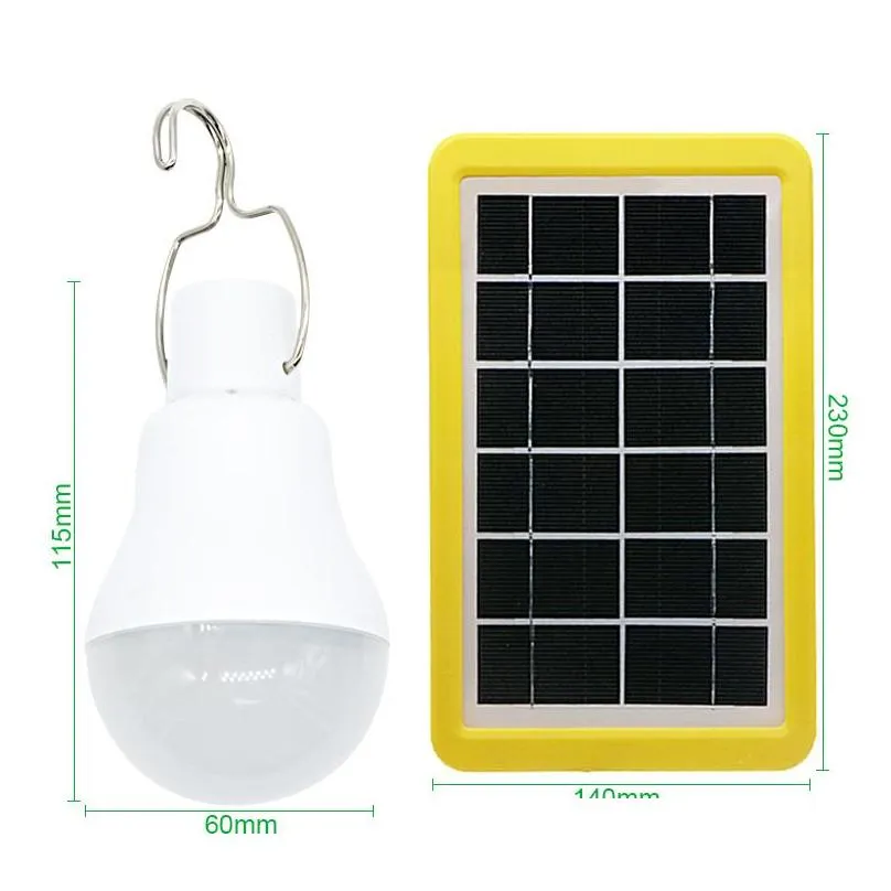 3 bulbs in one set solar light bulb outdoor waterproof with hook solar lamp garden courtyard emergency energy saving lighting lamps