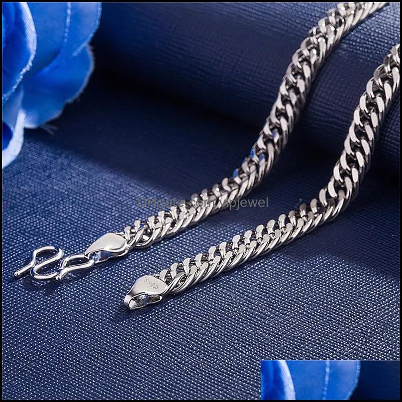 necklace retro fashion versatile mens whip necklace platinum plated necklace simple jewelry sen gift