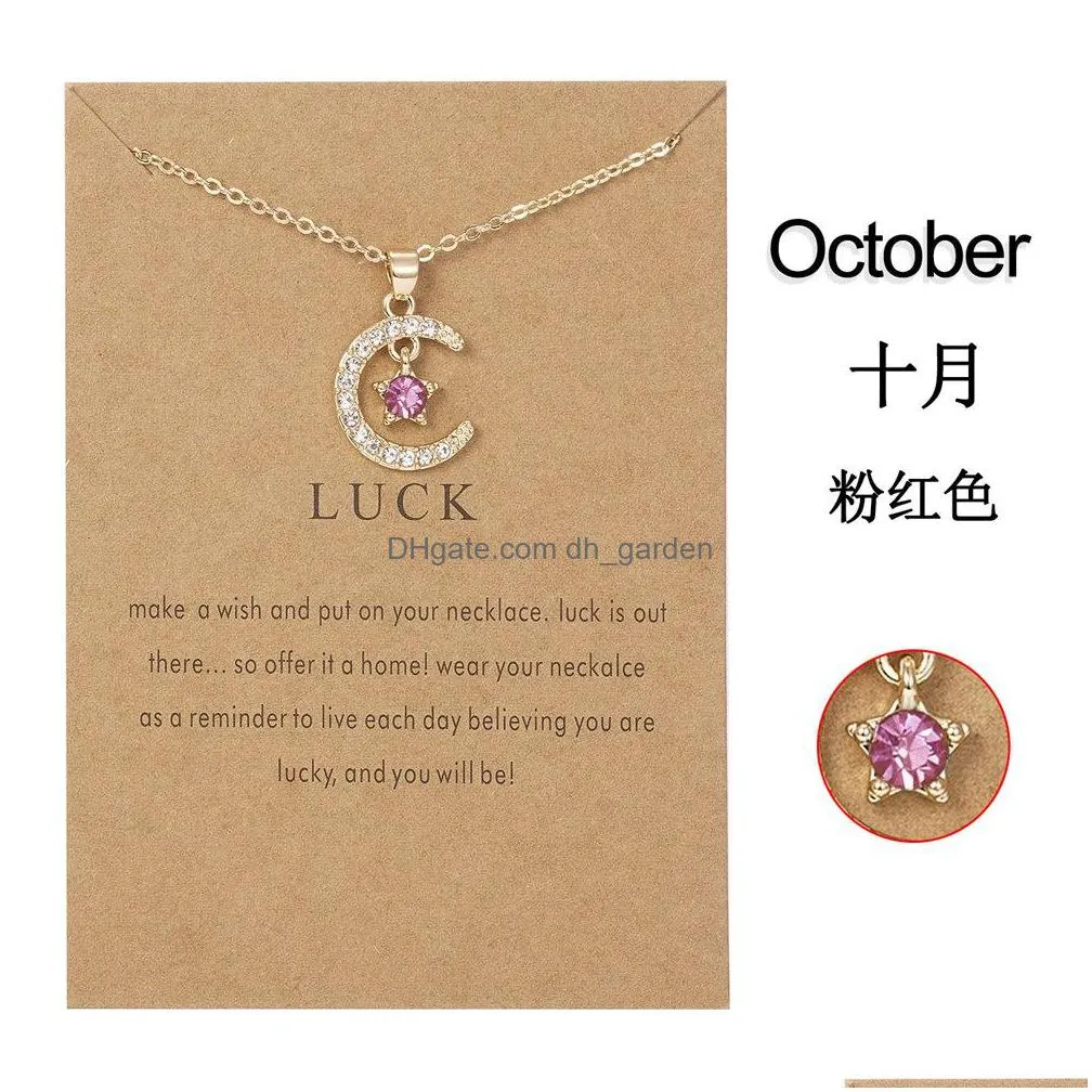 explosion color diamond symbol version 12 constellation pendant necklace cardboard dogeared pendant collarbone chain shop benefit