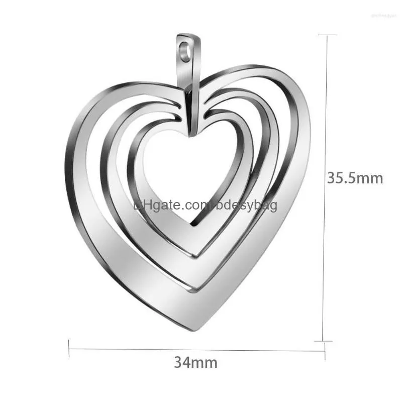 charms stainless steel heart for jewelry making rose gold/gold/silver color metal mirror polished 10pcs