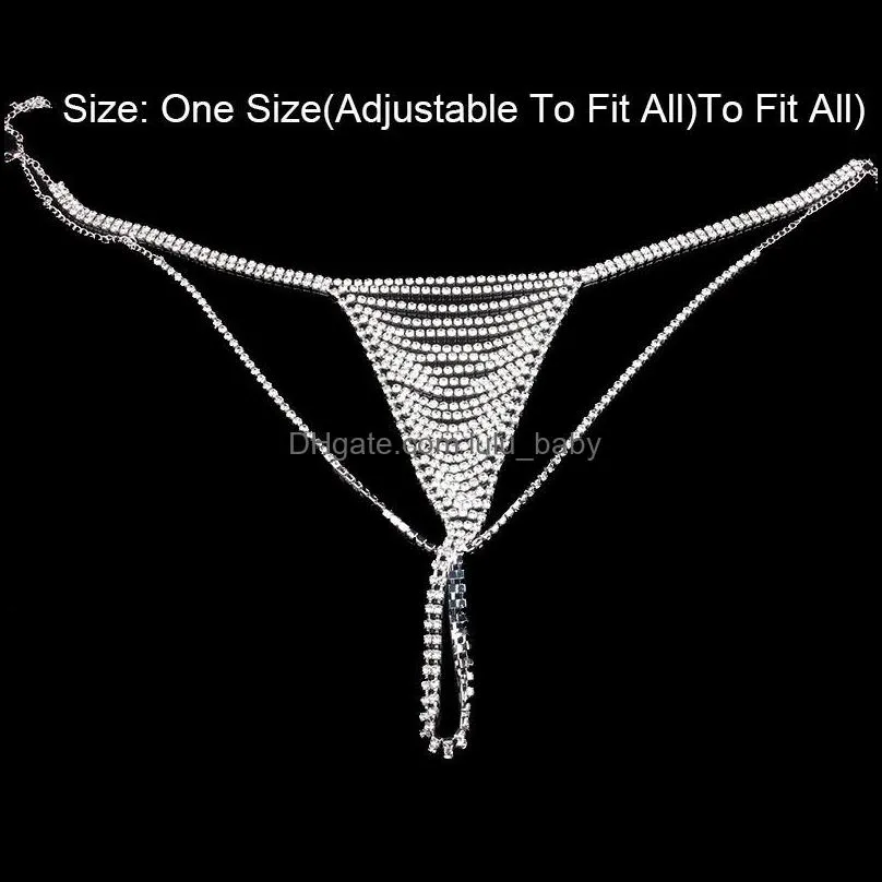 lady sexy bikini thong panties chain porno erotic underwear belly chain crystal body chain for women couple sexy jewelry t200508 824