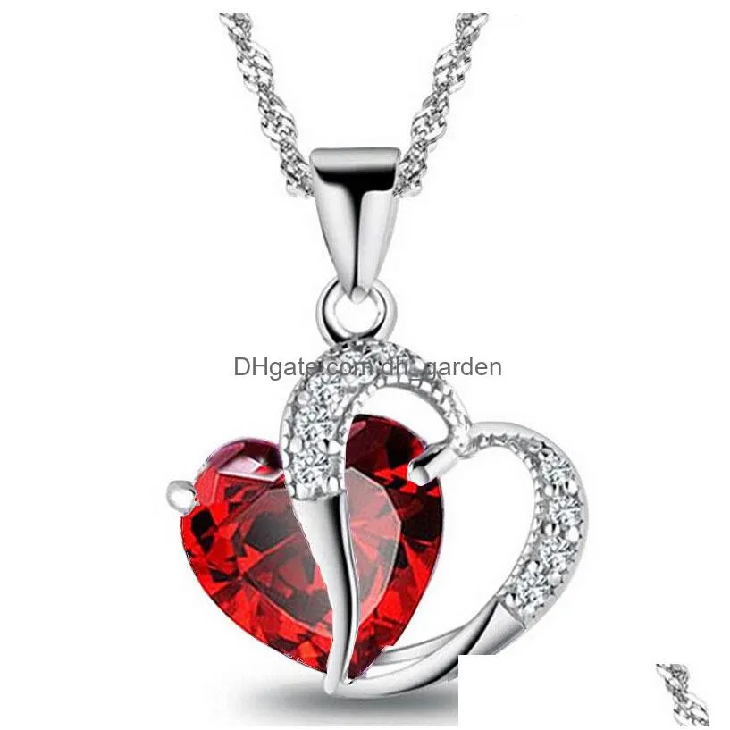 wholesale mom mothers day necklace pink heart shaped zircon letter necklace pendant mother clavicle chain gift jewelry shipping
