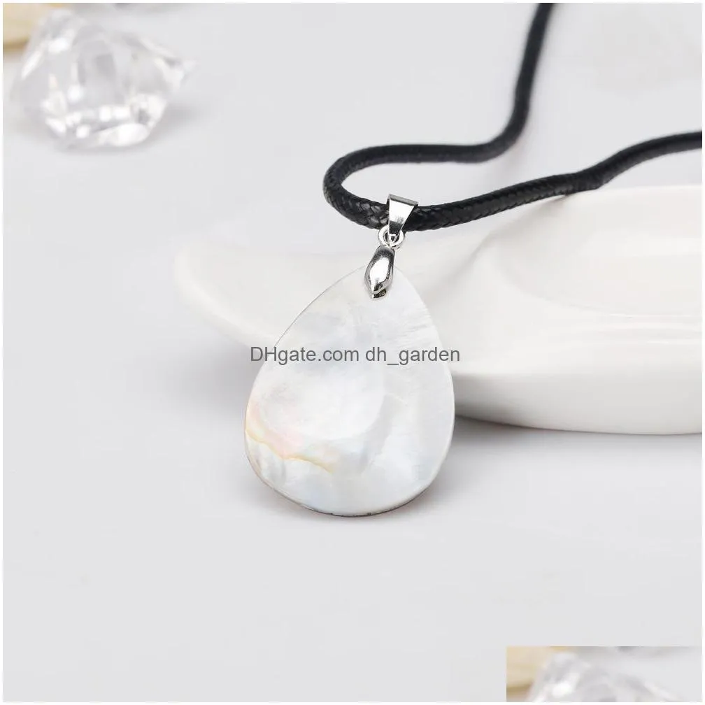 wholesale european and american fashionable natural abalone shell necklace temperament lady clavicle chain for pearls party gift