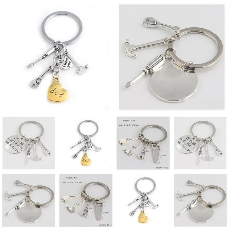 fashion keychain wrench screwdriver keyring if dad fix it no one can hand tools keychain christmas gift for fashion keychain wrench