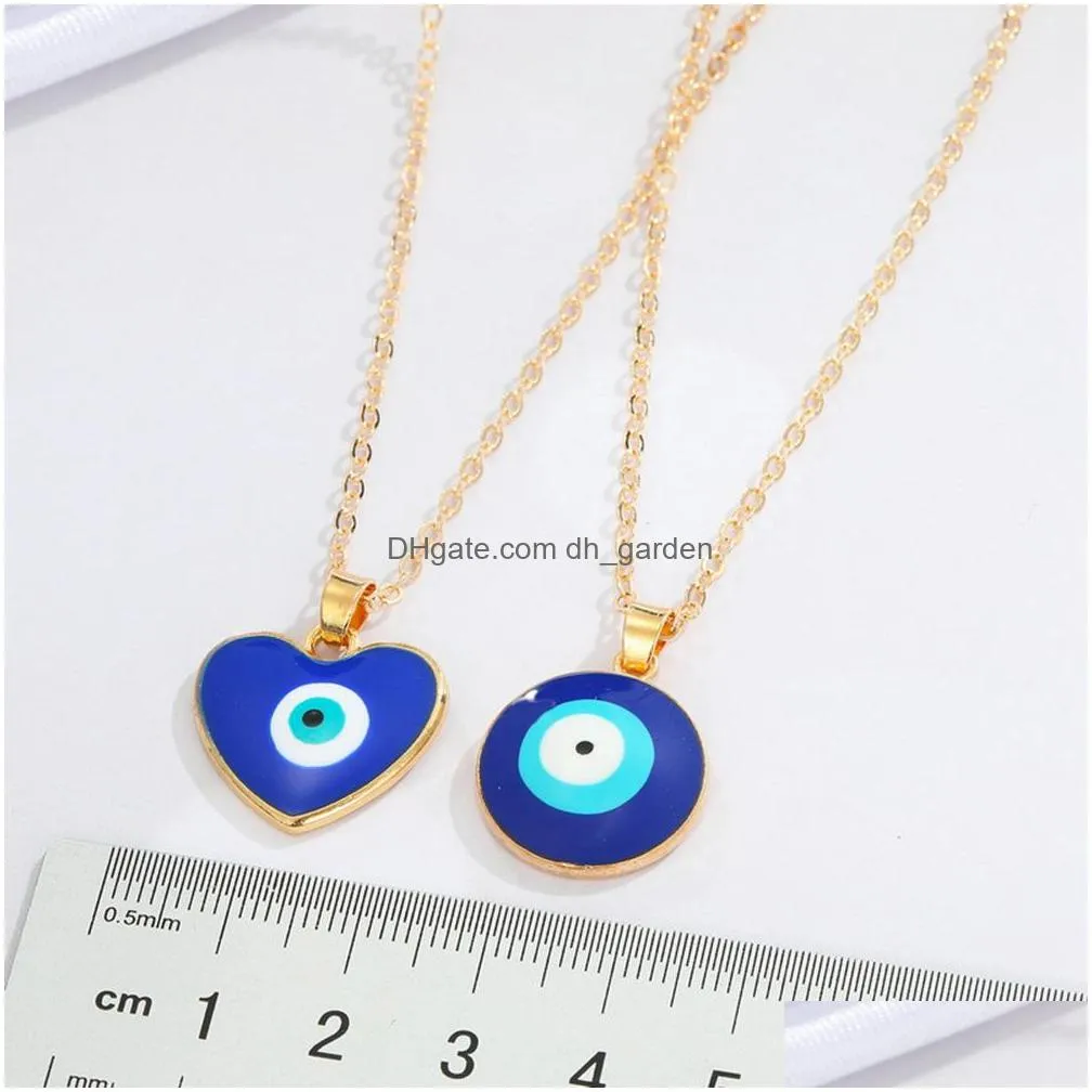hot selling devils eye blue necklaces personality evil eyes gold bonded pendant necklace wholesale