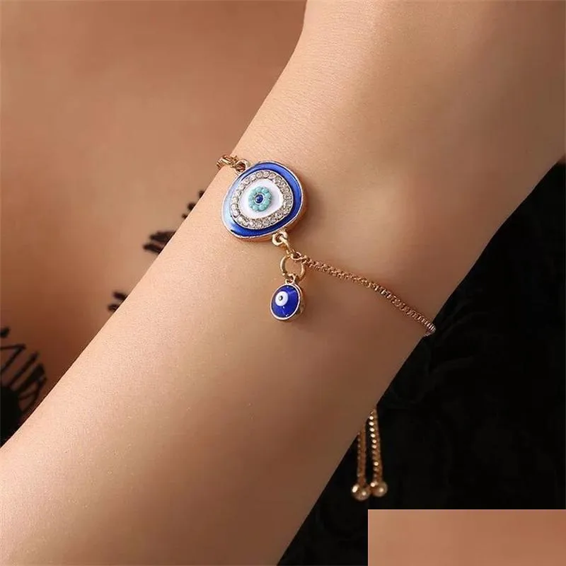 charm turkish blue crystal evil eye bracelets for women handmade gold chains lucky bracelet woman jewelry 2873631 tmmta jmxco 2708 q2