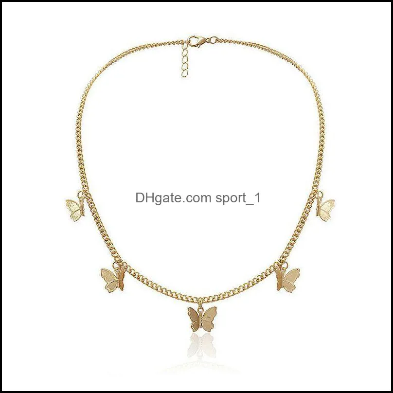 amazon crossborder jewelry temperament butterfly necklace female fashion exquisite clavicle chain factory direct sales