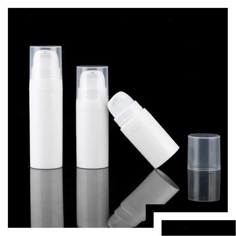 packing bottles 5ml 10ml white airless lotion pump mini sample and test bottle container cosmetic packaging rh0578 drop delivery off