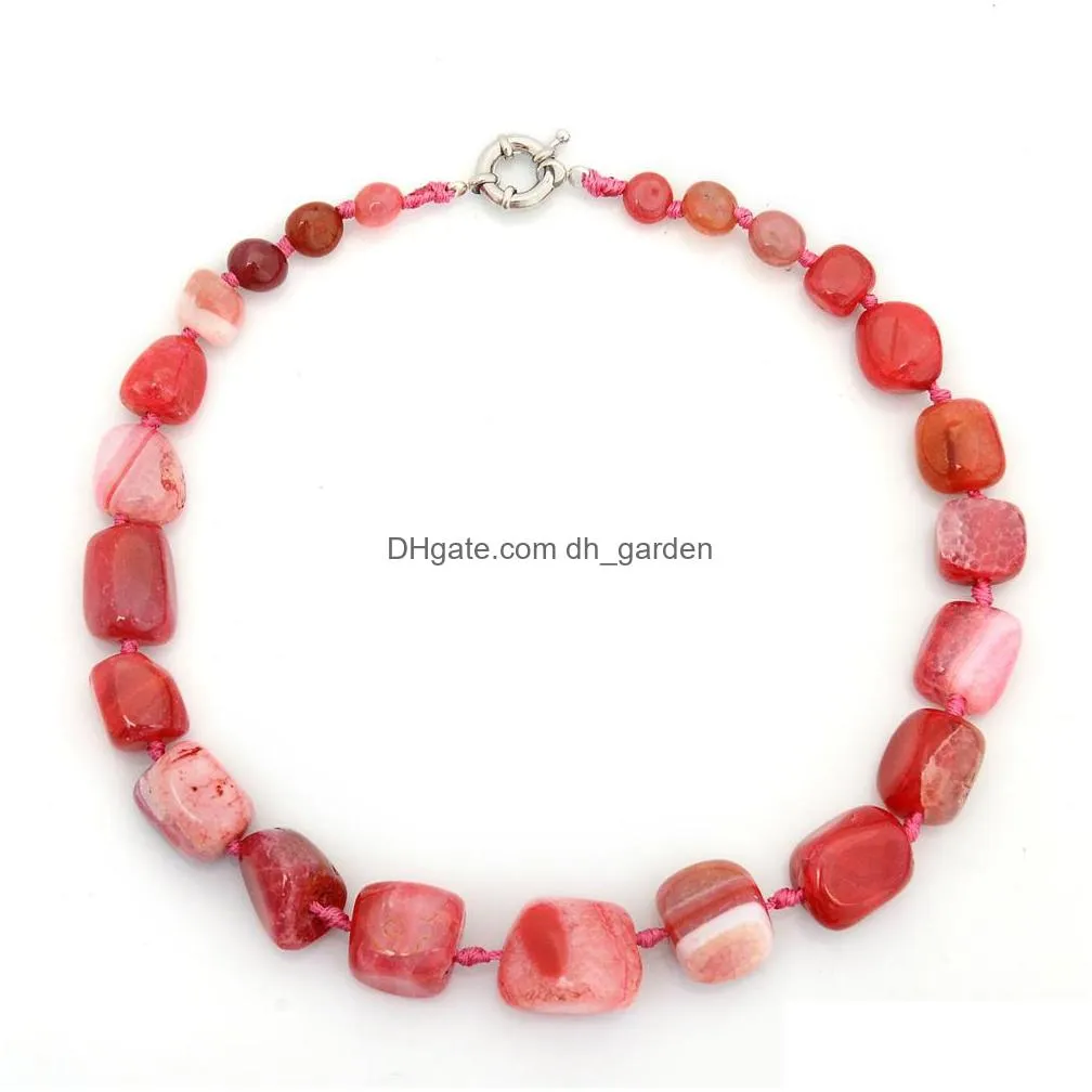 natural stones agate shizai stone necklace original stone crystal pendant necklaces on sale
