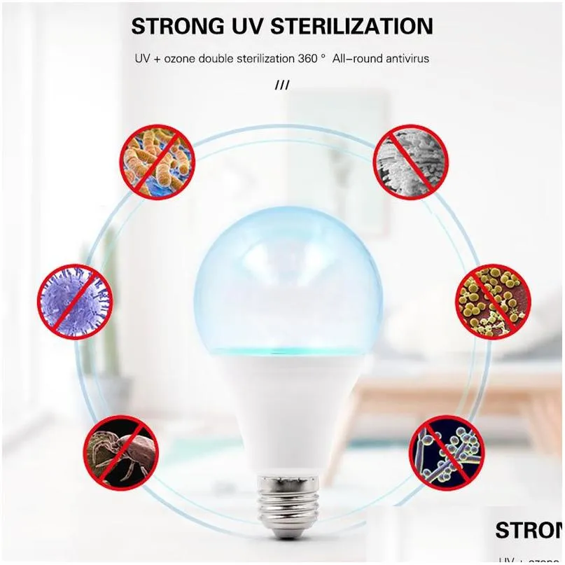e27 uvc germicidal light led sterilizer 5w 7w led uv desinfection lamp led ultraviolet light bulb bactericidal lamp lamps