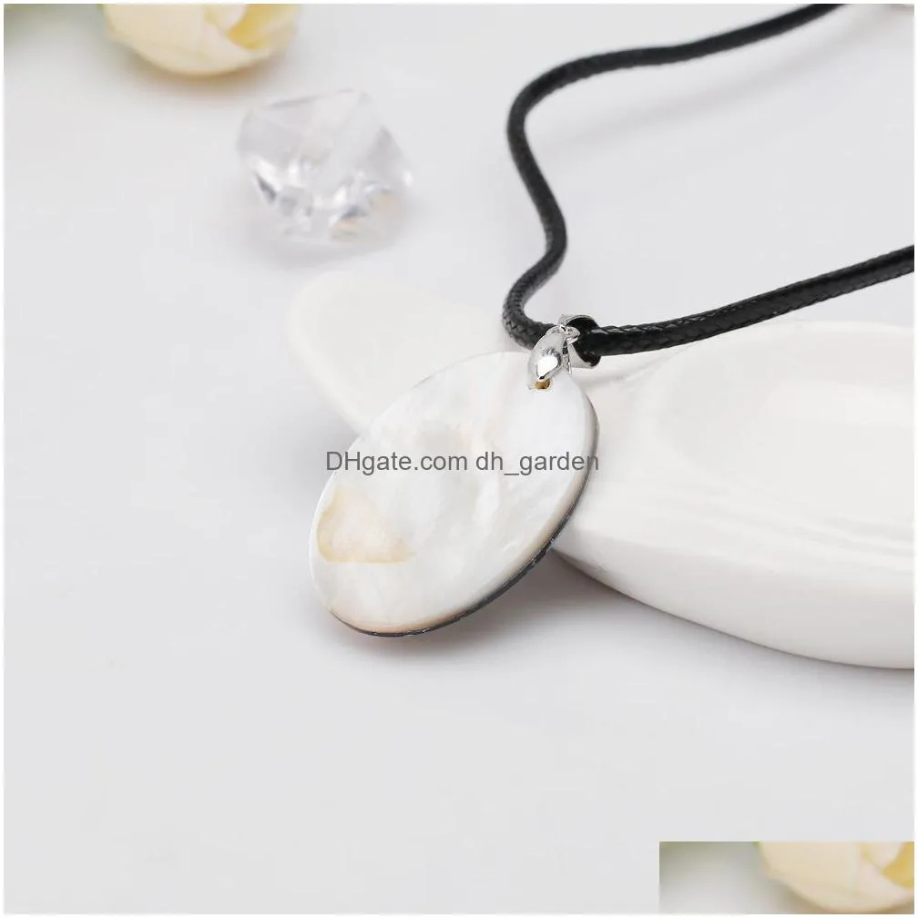 wholesale european and american fashion personality natural abalone shell necklace pendant for pearls party gift stxl031