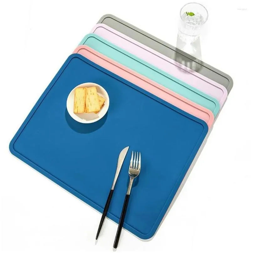 table mats dining placemat waterproof heat insulation children mat silicone thicken antislip dinner for kids