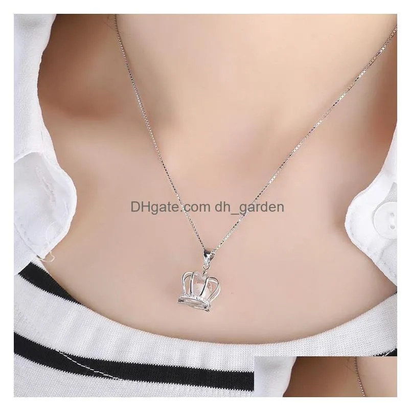 hotselling ball cage pendant diy accessories s925 sterling silver crown necklace magic pearls locket manufacturers wholesale