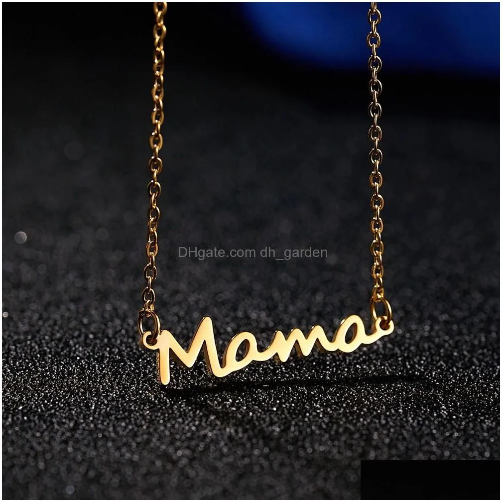 mama mothers day gift letter necklace series womens jewelry manufacturer alloy pendant 45add5cm wholesale