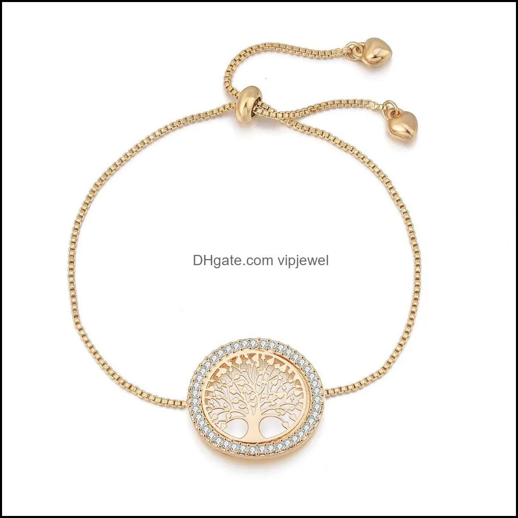  fashion hollow tree of life bracelets for women adjustable silve stainless steel bracelets jewelry gift