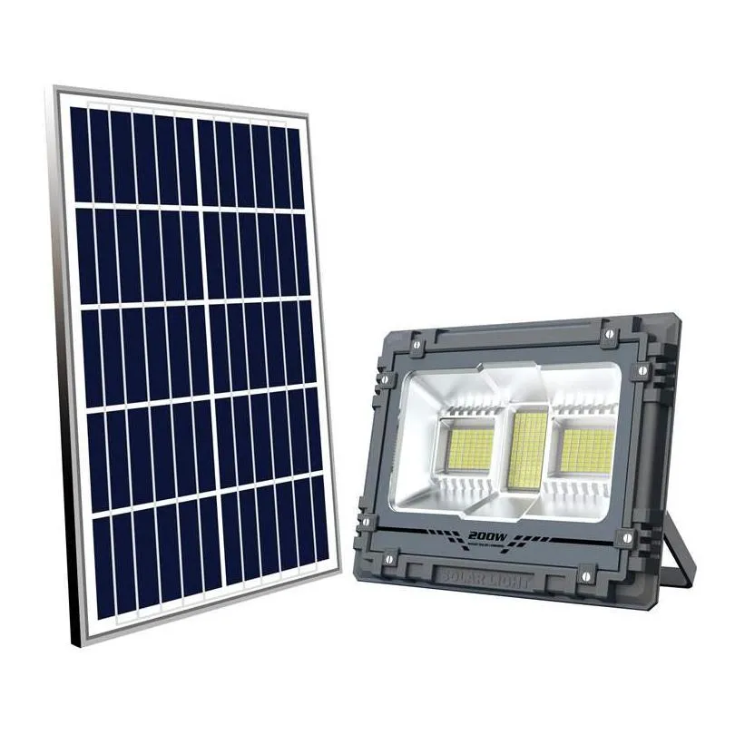 solar floodlight lamp 60w 100w 200w 300w 500w 800w spotlight waterproof with remote control led outdoor lighting