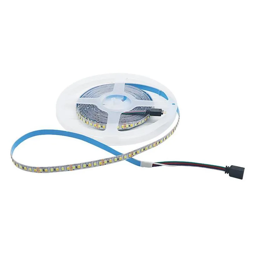 2 colors in 1 led strip 2835 smd 180led/m dual white cct color temperature adjustable led tape lights 12v 24v non waterproof