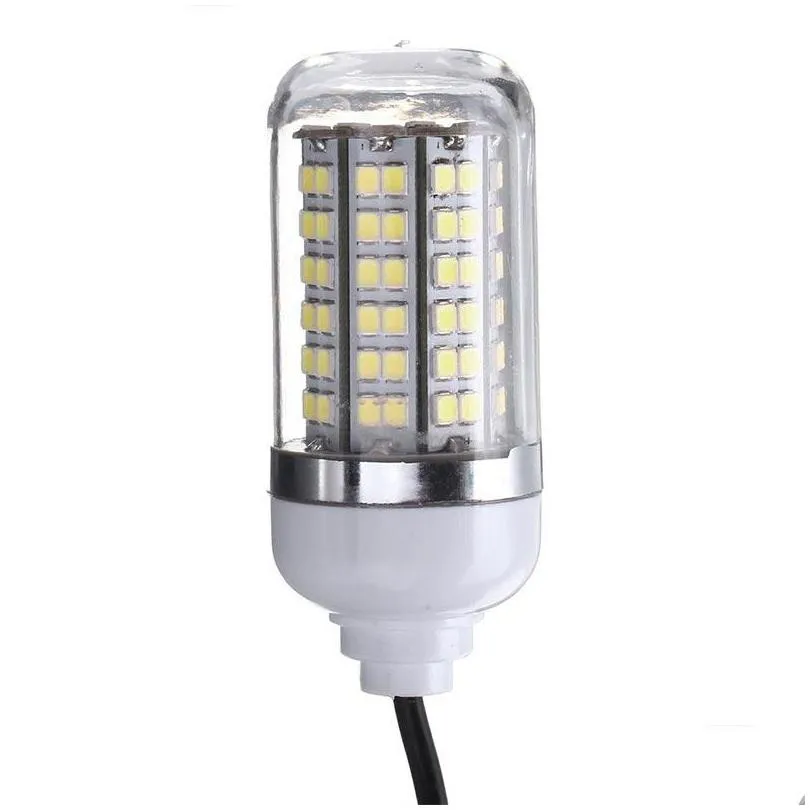 brelong led fish attraction light 12v underwater light 15w 108 led ip68 waterproof led bait night fishing light