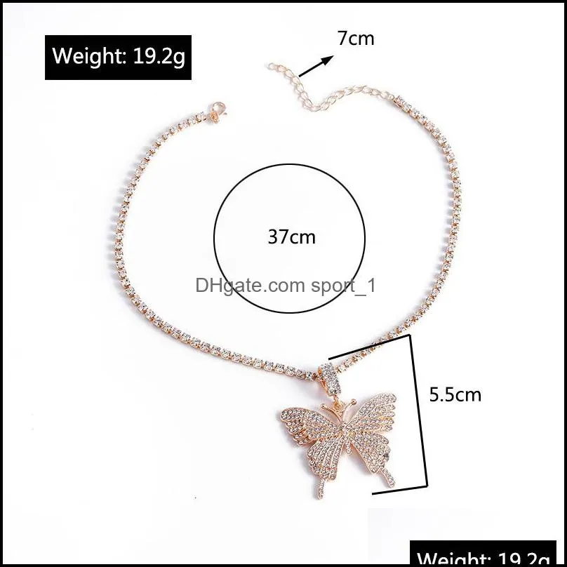 butterfly necklace temperament and generous singlelayer claw chain diamond necklace exaggerated diamondstudded butterfly necklace
