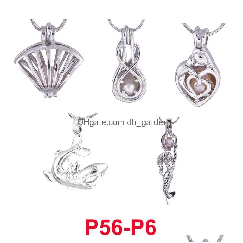 300 designs pearl cage pendant silver love wish gem beads cages locket diy charm pendants mountings for jewelry making